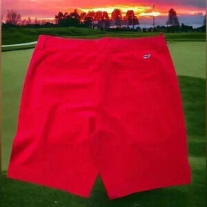 **Red Vineyard Vines Golf Shorts**